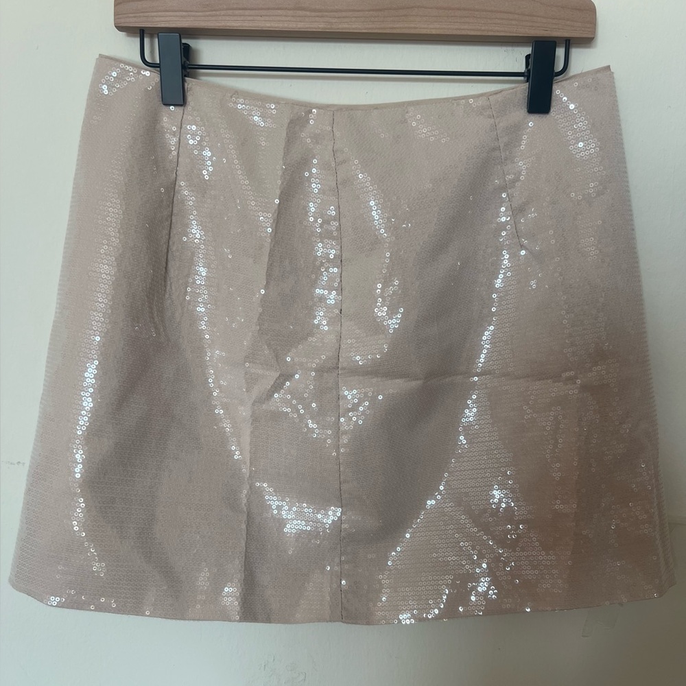 A New Day Light Beige Mini Skirt - Picture 2 of 6